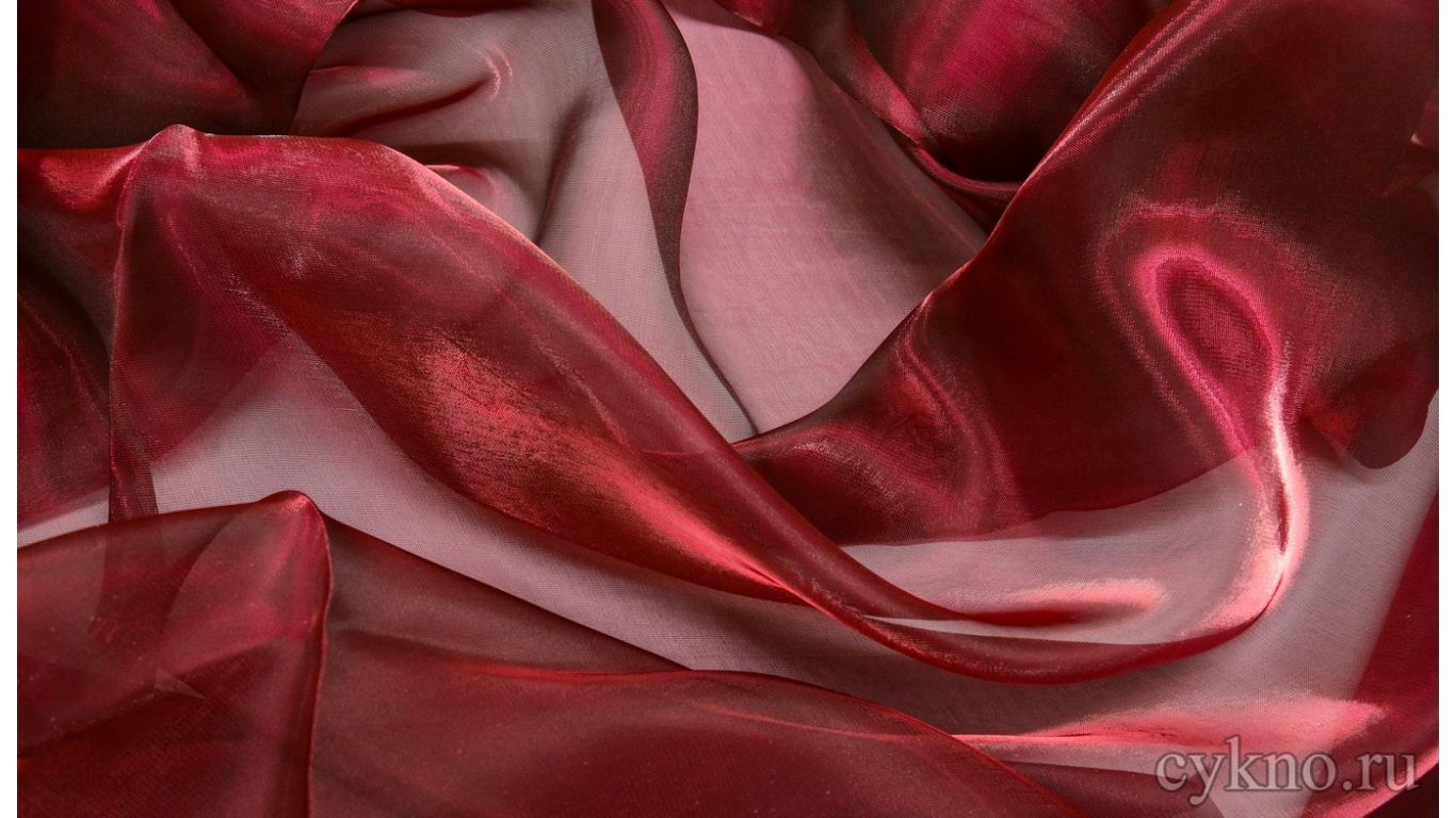 Органза бордовая